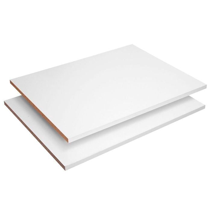Lugna White Shelf - To Suit 450mm Wide Built in Pack - 2 Pack