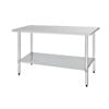 Vogue Stainless Steel Prep Table With Undershelf Commercial Kitchen Bench 1800x600x900mm