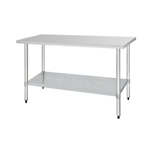 Vogue Stainless Steel Prep Table With Undershelf Commercial Kitchen Bench 1800x600x900mm