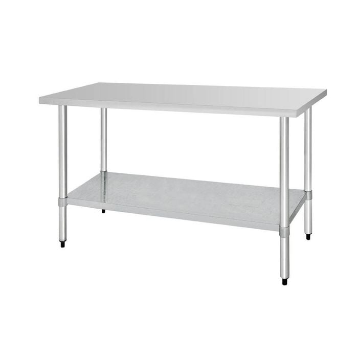 Vogue Stainless Steel Prep Table With Undershelf Commercial Kitchen Bench 1800x600x900mm