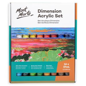 Mont Marte 16 Piece x 36mL Dimension Acrylic Paint Set