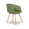 Lonsdale Green Linen Armchair Natural Ash Frame