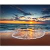 Flying Drone Over the Sea Sunrise  Print 100% Australian Made 75 x 50cm  (Stretched)