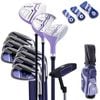 Costway 11Pcs Women's Complete Golf Club Package Set Right Handed Purple