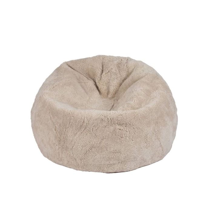 Huxford Grove The Kingston Sheepskin Bean Bag Home Decor - Oatmeal