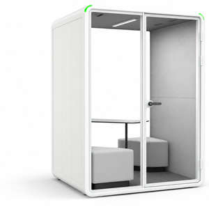 Focuspod Duo Acoustic Meeting Pod — 2 Person Soundproof Office Booth (white)