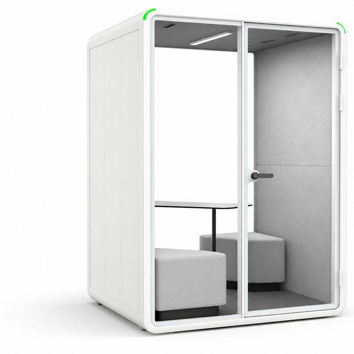 Focuspod Duo Acoustic Meeting Pod — 2 Person Soundproof Office Booth (white)