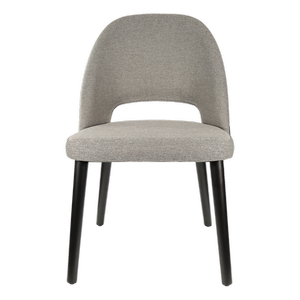 Durafurn Semifreddo Dining Chair Taupe Fabric with Black Beech Wood Legs