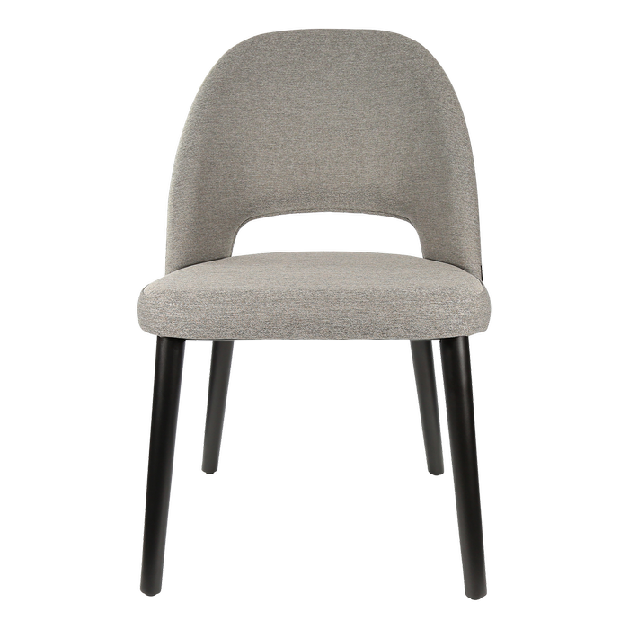 Durafurn Semifreddo Dining Chair Taupe Fabric with Black Beech Wood Legs