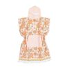 LVD Vintage Flowers Adult Microfibre Poncho Towel W/ Pockets 80x110cm