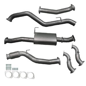 Ignite Exhausts Turbo Back For Holden Rc Colorado 3l 3" No Cat With Muffler Raw Aluminised Steel