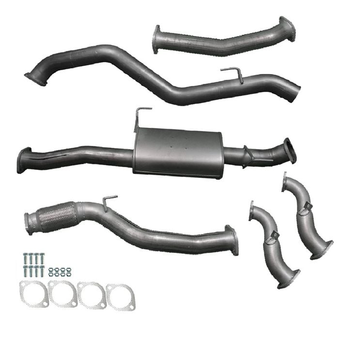 Ignite Exhausts Turbo Back For Holden Rc Colorado 3l 3" No Cat With Muffler Raw Aluminised Steel