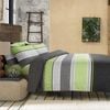 Amsons 100% Cotton King Quilt Cover Set - Topaz - Grey/Green