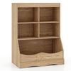 Costway 88cm Wooden Design Toy Storage Organizer Kids Bookcase Cabinet
