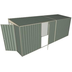Build-a-Shed 1.5 x 5.2 x 2m Hinged Door Tunnel Shed With Hinged Side Door - Green