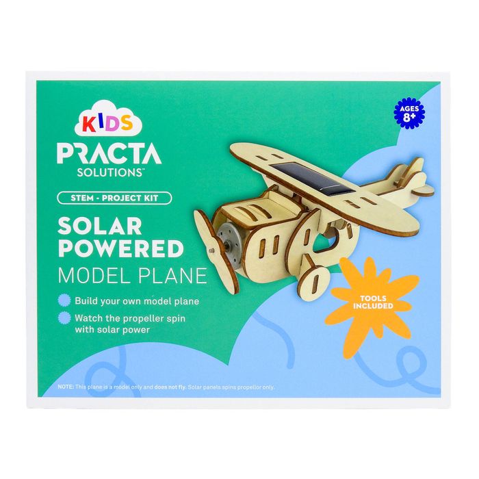 Kids Practa Solar Powered Model Plane STEM Project Kit
