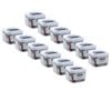 12PK Lemon and Lime Crystal Ribbed Food Storage Container 350mL/7.5cm Assorted