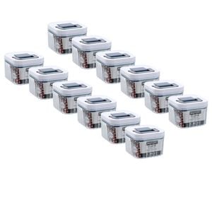 12PK Lemon and Lime Crystal Ribbed Food Storage Container 350mL/7.5cm Assorted