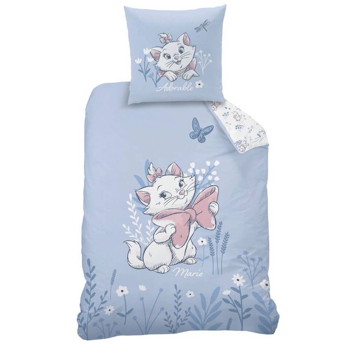 Disney The Aristocats Marie Blue Quilt Cover Set - Single Bed Size