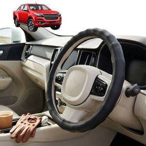 Australian Goose Steering Wheel Cover for Holden Colorado Ute Dual Cab 2012 - 2020 (VE, VF) Circle Black