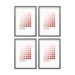 4PK Braz A4 Paris Image Photo Document Display Frame 29.7x21cm Black