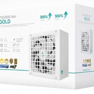 Deepcool Pq1200g Wh 1200w Gamer Storm 80+ Gold/cybenetics Fully Modular Atx Power Supply 120mm Fan, Japanese Capacitors, Dc To D