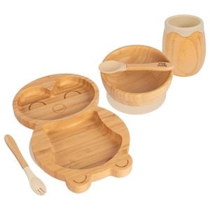 Tiny Dining 5pc Bamboo Penguin Baby Weaning Set