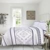Amsons Pure Cotton New Hampton King Quilt Cover Set - White Blue