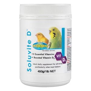 Vetafarm Soluvite D Vitamin Powder Supplement For Birds 450g