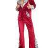 Mac Daddy Plus Size Zebra Print Burgundy Mens Pimp Costume - Xlarge