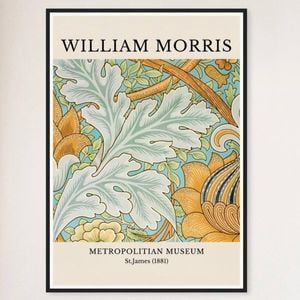Galrie Stunning William Morris Print Metropolitan Museum St. James 1881 Artwork For Home, Black Frame, A0 84 x 119cm (33x47inch)