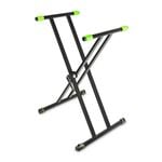 Gravity KSX2 Double Braced 90cm Keyboard Stand X-Frame Rack w/ VariFoot Black