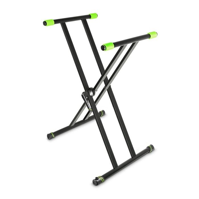 Gravity KSX2 Double Braced 90cm Keyboard Stand X-Frame Rack w/ VariFoot Black