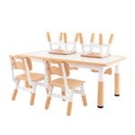 Costway Kids Activity Table & 4 Chairs Height Adjustable Toy Play Desk