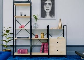 Flexi Modular set up in a 3 and 4 level set up with a photo frame also in frame