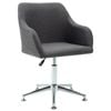 vidaXL Dining Chair Kitchen Armchair Adjustable Swivel Chair Dark Grey Fabric