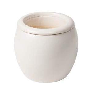 Northcote Pottery 15 x 15cm White Granada Indoor Glazed Pot