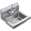 Vevor Commercial Hand Wash Sink Silver Wall Mount Basin Stainless Steel NSF