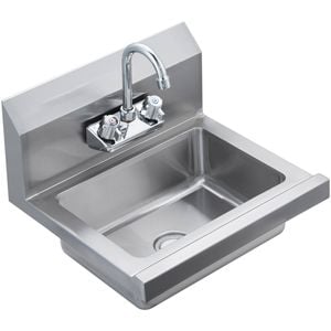 Vevor Commercial Hand Wash Sink Silver Wall Mount Basin Stainless Steel NSF