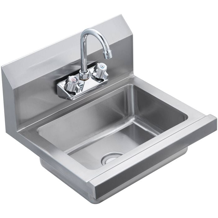 Vevor Commercial Hand Wash Sink Silver Wall Mount Basin Stainless Steel NSF