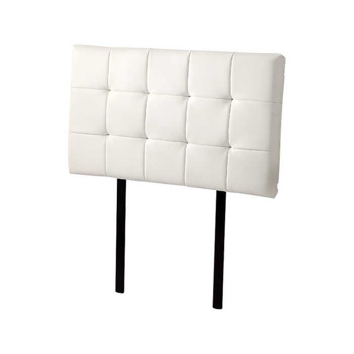 Pu Leather Single Bed Deluxe Headboard Bedhead - White