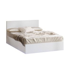 Oikiture Bed Frame Queen Size Gas Lift Storage Boucle White