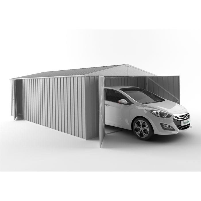 EnduraShed 4.5 x 3.75 x 2.48m Tall Garage Garden Shed - Zincalume