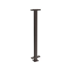 ProtectorAl 1010mm Black Aluminium Flanged Middle Balustrade Post