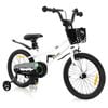 Costway 46cm Kids Bike Adjustable Training Bicycle - White