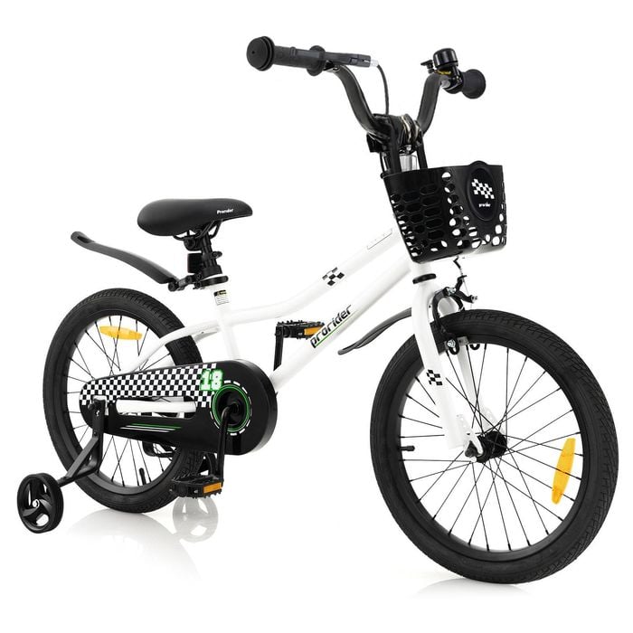Costway 46cm Kids Bike Adjustable Training Bicycle - White