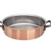 Matfer Bourgeat Copper Sauteuse - 240mm, Stainless Steel Interior, Cast Iron Handles