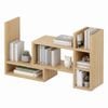Advwin 3-tier Desk Bookshelf With Locking Bolts Space Saving Storage Shelf Wood
