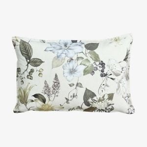 MM Linen Sanctuary Linen/Cotton Blend Blue Botanical Decorative Cushion 40x60cm