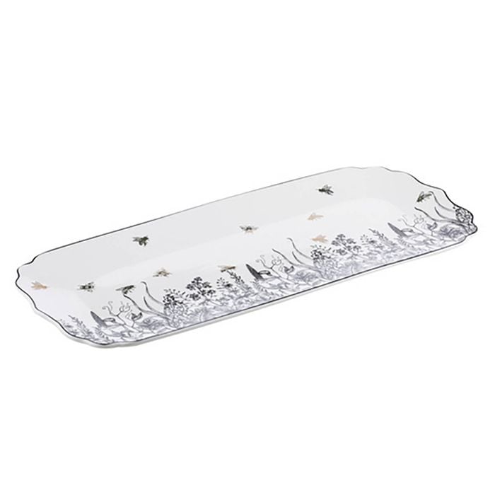 Ashdene Queen Bee Rectangular Floral 33.5x16.5cm Platter